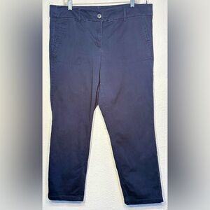 LOFT Outlet Dark Navy Modern Roll Cuff Chino - Sz14